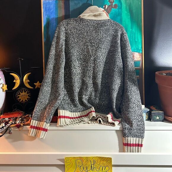 Bluenotes Cabin Sock Style Cardigan Unisex Size Large Cardigan Gray Pockets - Picture 14 of 15